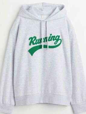 H&M Gray “Running” Hoodie